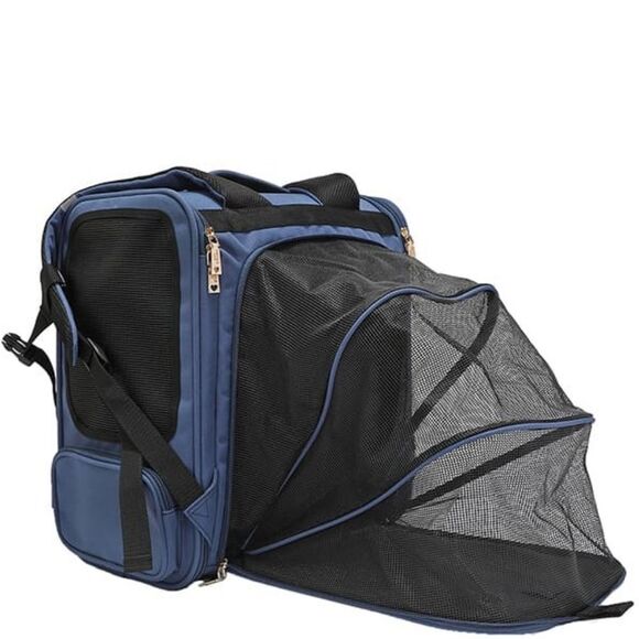 Nicole Lee USA Expandable Cat Dog Pet Carrier Backpack In Blue - Picture 5 of 12